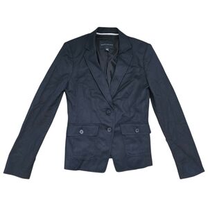 Banana Republic Black Blazer Jacket Women's Size 2 Stretch Tailored Career Soft